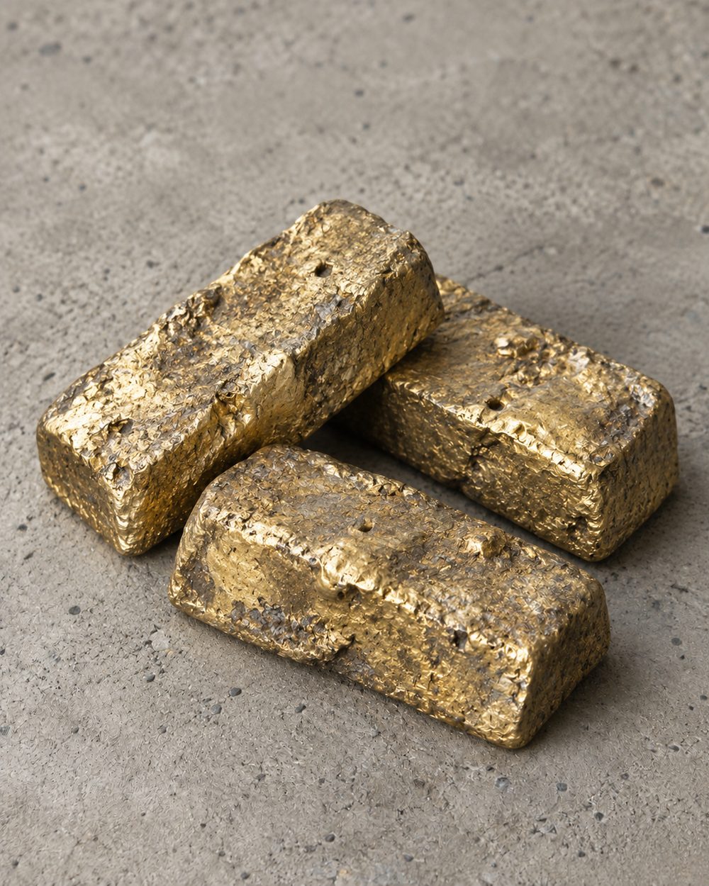 Or brut coulé en lingot
